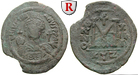 38317 Justinian I., Follis