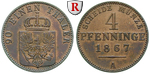 88888 Wilhelm I., 4 Pfennig