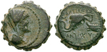 egri7458 Antiochos IV., Bronze, serr...
