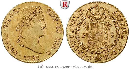 Klicken Sie auf das Bild um es auf Ihrem Rechner zu speichern spanien-ferdinand-vii-2-escudos/42566.jpg