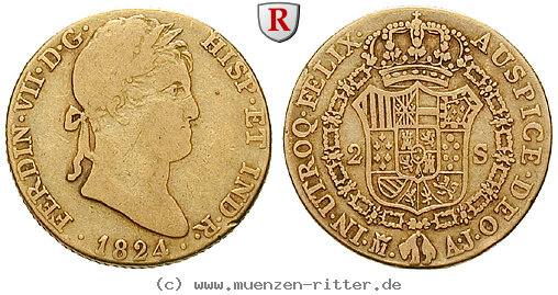 Klicken Sie auf das Bild um es auf Ihrem Rechner zu speichern spanien-ferdinand-vii-2-escudos/54749.jpg