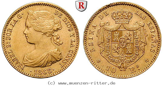 Klicken Sie auf das Bild um es auf Ihrem Rechner zu speichern spanien-isabella-ii-10-escudos/99287.jpg