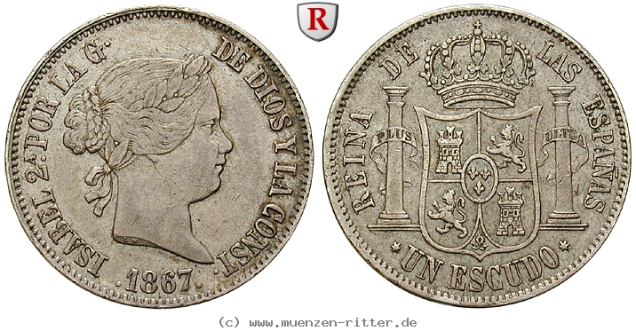 Klicken Sie auf das Bild um es auf Ihrem Rechner zu speichern spanien-isabella-ii-escudo/100646.jpg