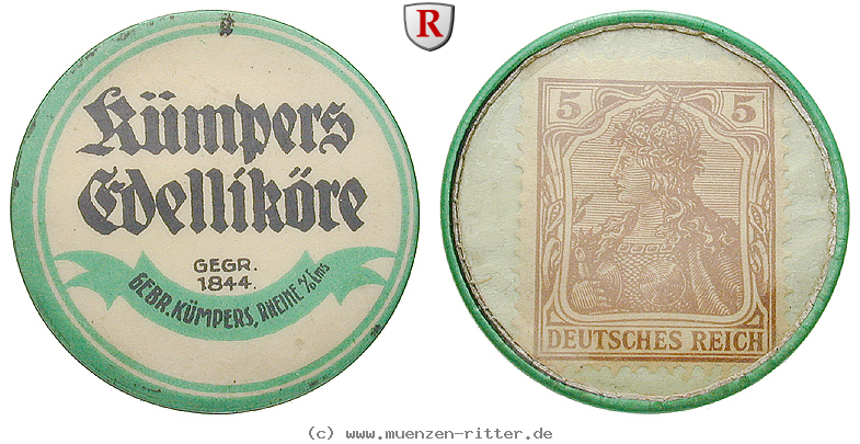 Klicken Sie auf das Bild um es auf Ihrem Rechner zu speichern staedtenotgeld-deutschland-gebrueder-kuempers-5-pfennig-kapselgeld/10424.jpg