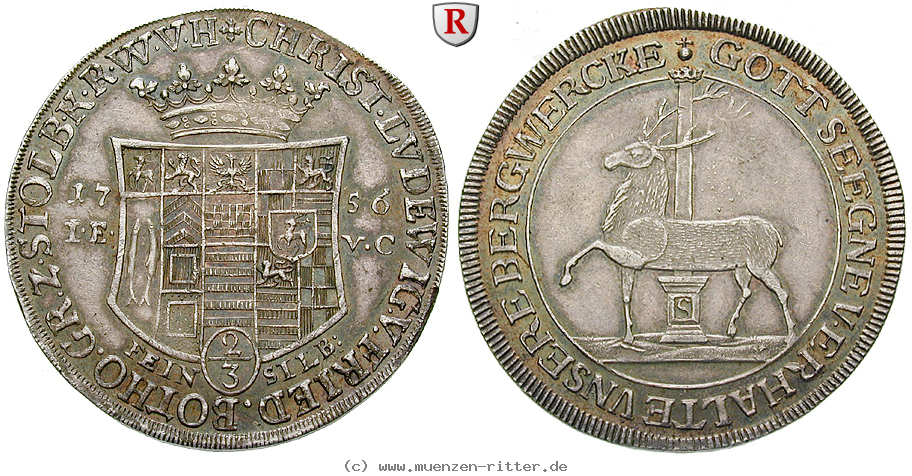 Klicken Sie auf das Bild um es auf Ihrem Rechner zu speichern stolberg-christoph-ludwig-ii-und-friedrich-botho-2-3-taler/81086.jpg