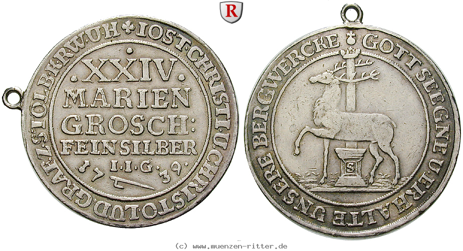 Klicken Sie auf das Bild um es auf Ihrem Rechner zu speichern stolberg-jost-christian-und-christoph-ludwig-ii-24-mariengroschen/71741.jpg