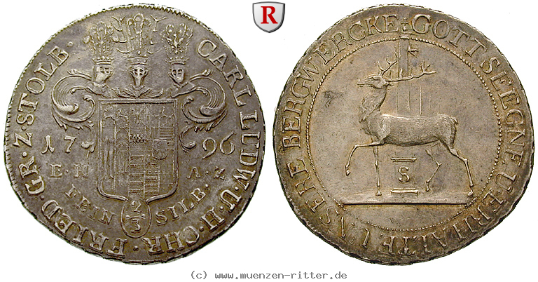 Klicken Sie auf das Bild um es auf Ihrem Rechner zu speichern stolberg-karl-ludwig-und-heinrich-christian-friedrich-2-3-taler/89338.jpg