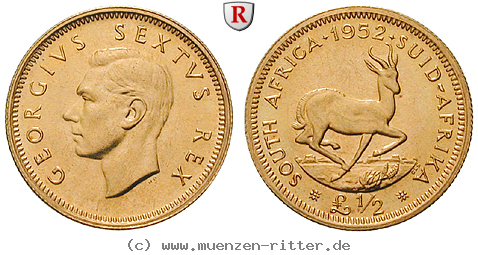 Klicken Sie auf das Bild um es auf Ihrem Rechner zu speichern suedafrika-george-vi-1-2-pound/79528.jpg