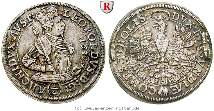 tirol-grafschaft-erzherzog-leopold-v-1-4-taler/75891.jpg