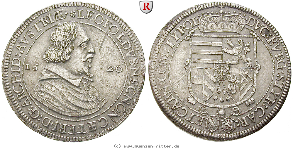 Klicken Sie auf das Bild um es auf Ihrem Rechner zu speichern tirol-grafschaft-erzherzog-leopold-v-taler/75993.jpg