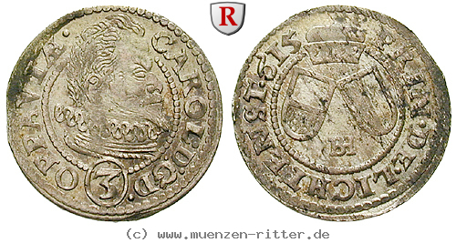 Klicken Sie auf das Bild um es auf Ihrem Rechner zu speichern troppau-herzogtum-karl-v-liechtenstein-3-kreuzer/47344.jpg
