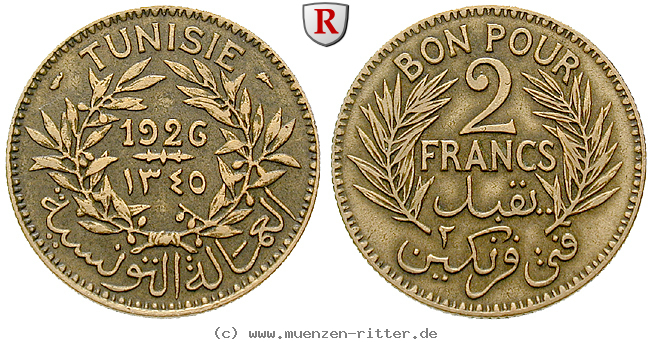 tunesien-ahmad-bei-2-francs/68821.jpg
