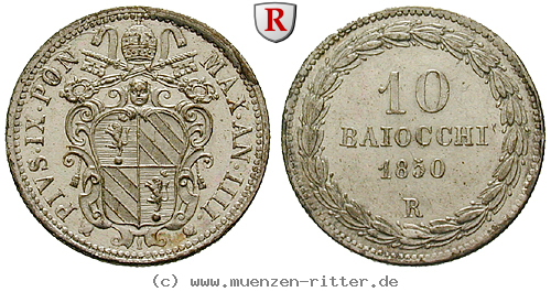Klicken Sie auf das Bild um es auf Ihrem Rechner zu speichern vatikan-pius-ix-10-baiocchi/31745.jpg