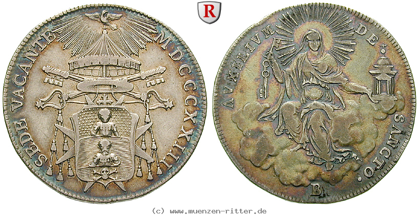 Klicken Sie auf das Bild um es auf Ihrem Rechner zu speichern vatikan-sede-vacante-camerlengo-bartolomeo-pacca-1-2-scudo/47297.jpg