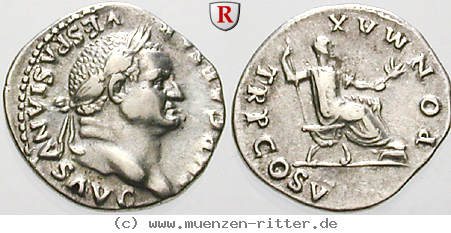 Klicken Sie auf das Bild um es auf Ihrem Rechner zu speichern vespasianus-denar/erom10305.jpg