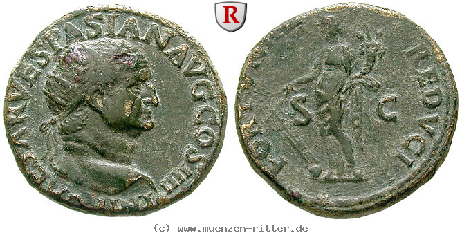 Klicken Sie auf das Bild um es auf Ihrem Rechner zu speichern vespasianus-dupondius/57733.jpg