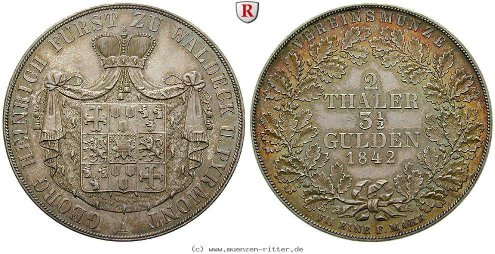 Klicken Sie auf das Bild um es auf Ihrem Rechner zu speichern waldeck-fuerstentum-georg-heinrich-vereinsdoppeltaler/99788.jpg