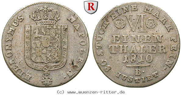 Klicken Sie auf das Bild um es auf Ihrem Rechner zu speichern westfalen-koenigreich-hieronymus-napoleon-1-6-taler/39219.jpg