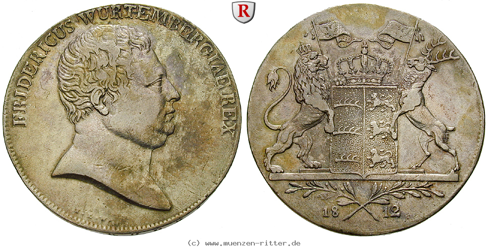 Klicken Sie auf das Bild um es auf Ihrem Rechner zu speichern wuerttemberg-friedrich-i--koenig-kronentaler/92195.jpg