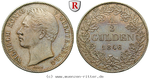 Klicken Sie auf das Bild um es auf Ihrem Rechner zu speichern wuerttemberg-wilhelm-i-1-2-gulden/35366.jpg