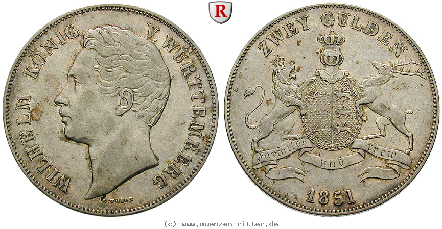 Klicken Sie auf das Bild um es auf Ihrem Rechner zu speichern wuerttemberg-wilhelm-i-doppelgulden/93131.jpg